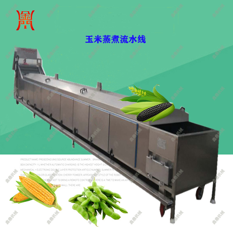 质量好的玉米蒸煮漂烫机玉米清洗漂烫流水线使用简单效率高