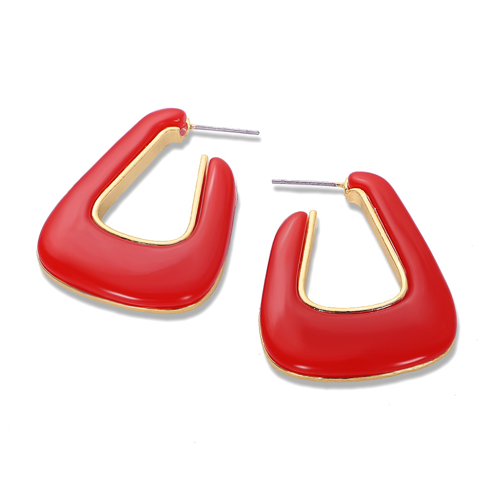 Fashion Alloy Resin Earrings Simple Personality Earrings Jiaqi Jewelry Wholesale display picture 3