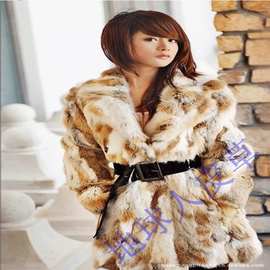 供应；2020新款女士中长款兔毛皮草外套 獭兔毛长袖西服领委托