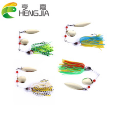 HENGJIA/Hengjia 4-color 20g Mullet Hair Blade Bait Noise Black Bass Lure Fishing Gear Casting Bait Wholesale