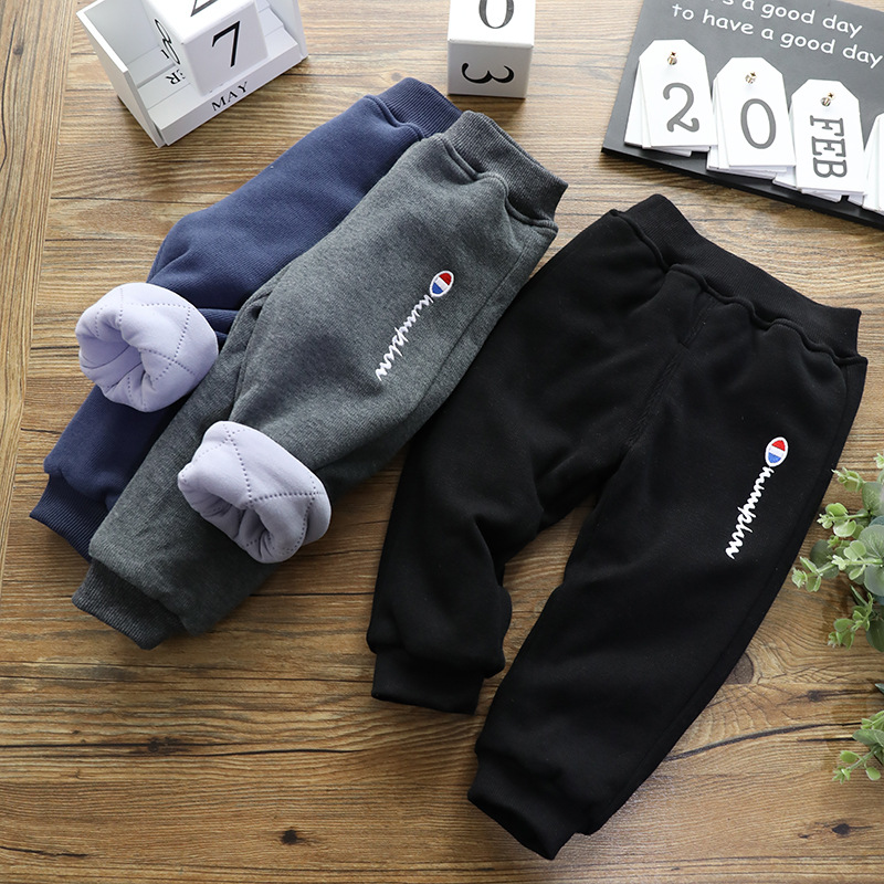 80-120 儿童棉裤冬季婴幼儿宝宝夹棉加厚弹力保暖裤1-3岁小童裤子