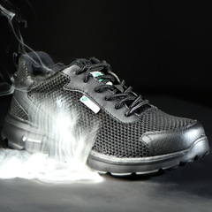 跨境傑孚勞保鞋男四季輕便透氣飛織防砸防刺穿電工絕緣工作安全鞋