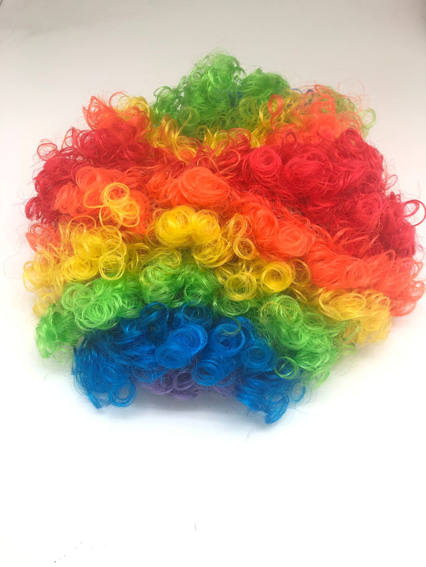 Navidad Halloween Adultos Niños Fans Perucas de color Fiesta Show Showroom Prendas de baile Perucas de payaso