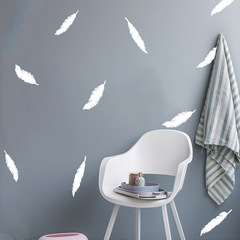 北歐風格 華麗羽毛 簡約牆貼兒童房宿舍臥室裝飾貼紙 FX1246