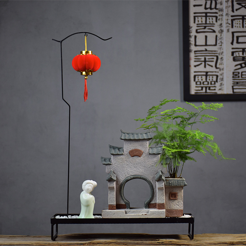 New Chinese style originality Buddhist mood Soft decorations Fengshui Entrance Ceramics Study a living room Decoration Home accessories