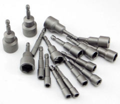 Magnetic Hex Socket, 6-Point Socket/Hex Screwdriver Bit, Hex Socket Head for Self-Tapping Drill Bits and Impact Drivers