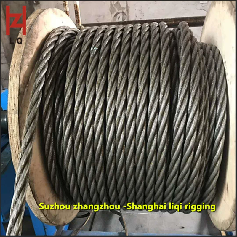 Производитель Чжанчжоу поставляет трос подъёмный 34 мм, гладкий смазанный стальной трос, трос для лебёдки со склада
