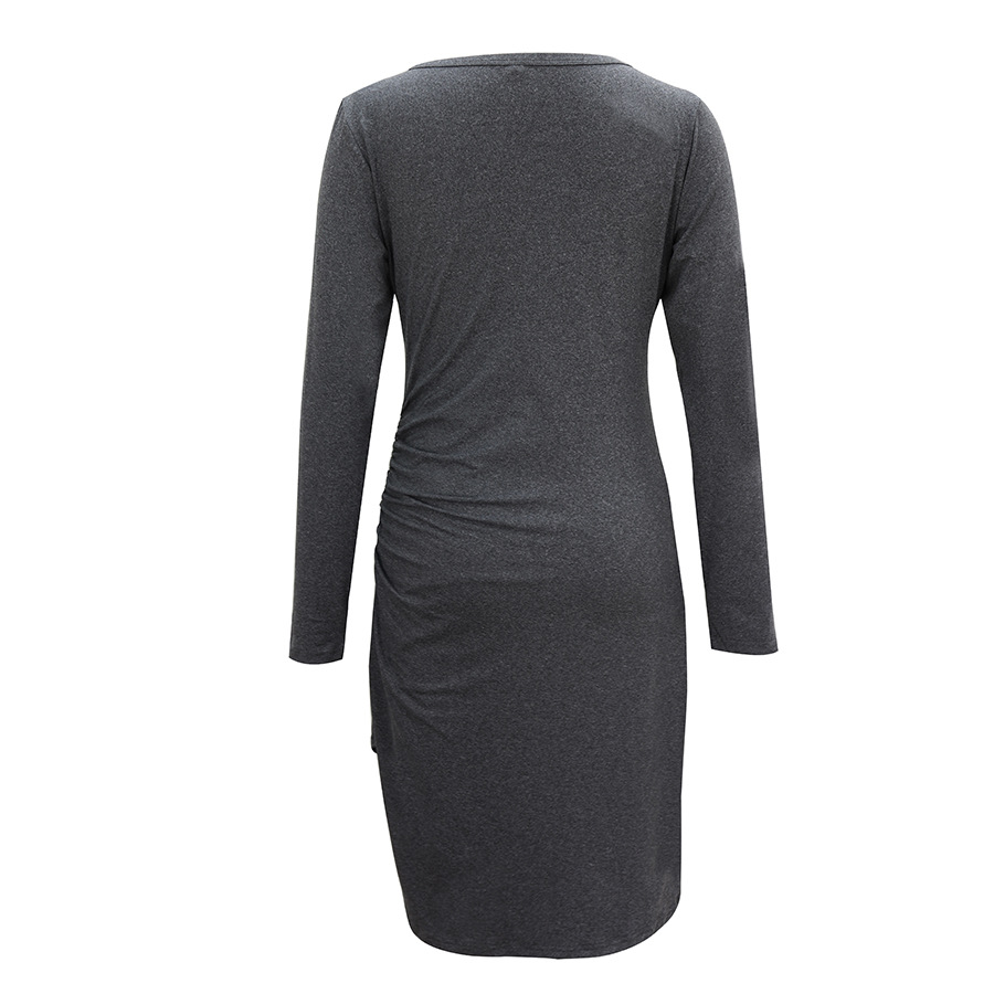  fashion light dress irregular long sleeve dress NSAL2866