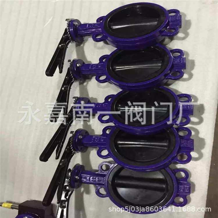 D71X-10Q 中线橡胶软密封蝶阀 DN200 手动对夹式蝶阀