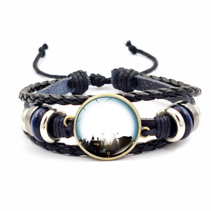 Promoção de Halloween Time Gem Moda Vintage Criativo Pulseira de Vidro Tecido_voghion.com