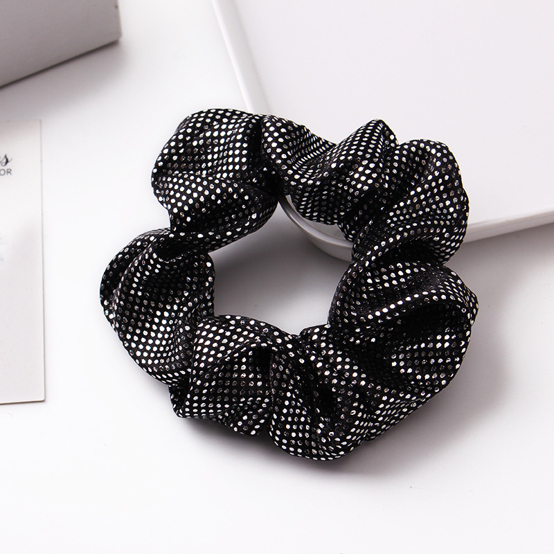 New Fashion Metal Bright Color Radium Bronzing Double Color Cheap Scrunchies Wholesale display picture 25