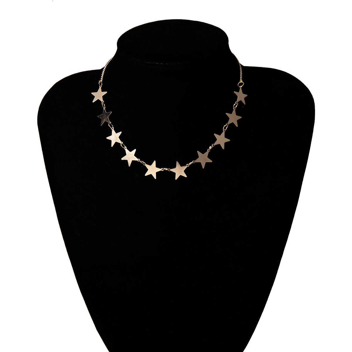 Vintage Chain Open Heart Multilayer Star Love Geometric Necklace display picture 9