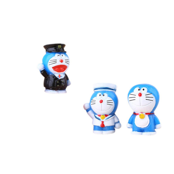 10 Doraemon Hand-made Animation Peripheral Model Ding-Dang Cat Cake Decoration Doraemon DIY Hand-made Material
