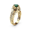 Accessory, green zirconium, fashionable wedding ring, wish, European style