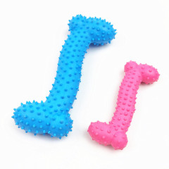 Manufacturer Direct Sales Promotion Gift Chew-resistant Solid Bone Dog Toy TPR Grinding Spiky Pet Toy