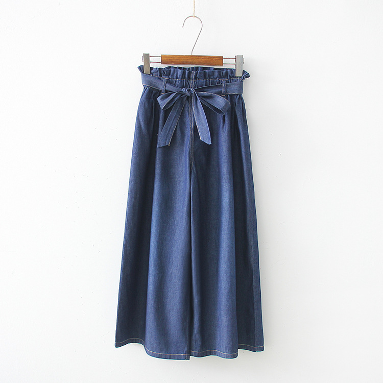 Fashion Solid Color Cotton Ankle-length Washed Wide Leg Pants display picture 5