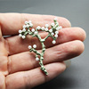 Lavender accessory, green retro brooch from pearl, European style