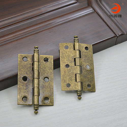 Factory supply new Chinese style antique copper hinges, iron hinges, furniture hardware accessories, blue antique copper hinges