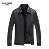 Manufactor Direct selling spring and autumn Men's leisure time Lapel middle age man pu leather clothing Rivers and lakes Stall leather jacket wholesale