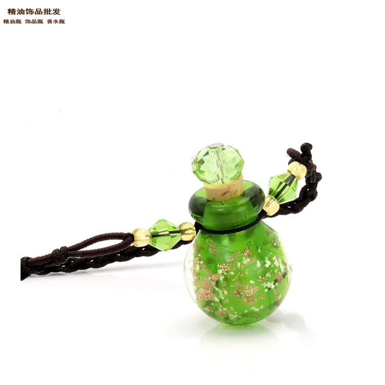 中国精油饰品网翠绿色球形金莎瓶妞妞绳项链9.jpg