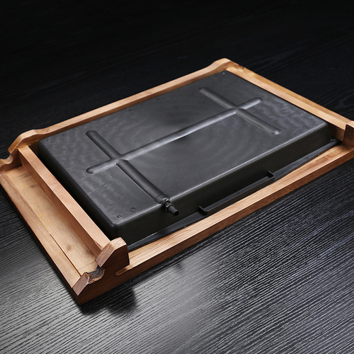 Factory Direct Selling Solid Wood Tea Tray Boat Shaped Oak Drawer Style Home Gongfu Tea Set Serving Plate Wooden Tea Sea Tea Table