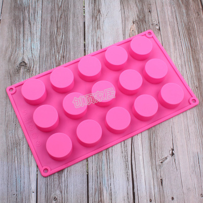 direct deal 15 Cylinder Handmade Soap Ice Cube silica gel Cake mould FDA quality jelly biscuit baking