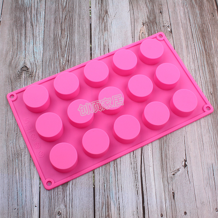 direct deal 15 Cylinder Handmade Soap Ice Cube silica gel Cake mould FDA quality jelly biscuit baking
