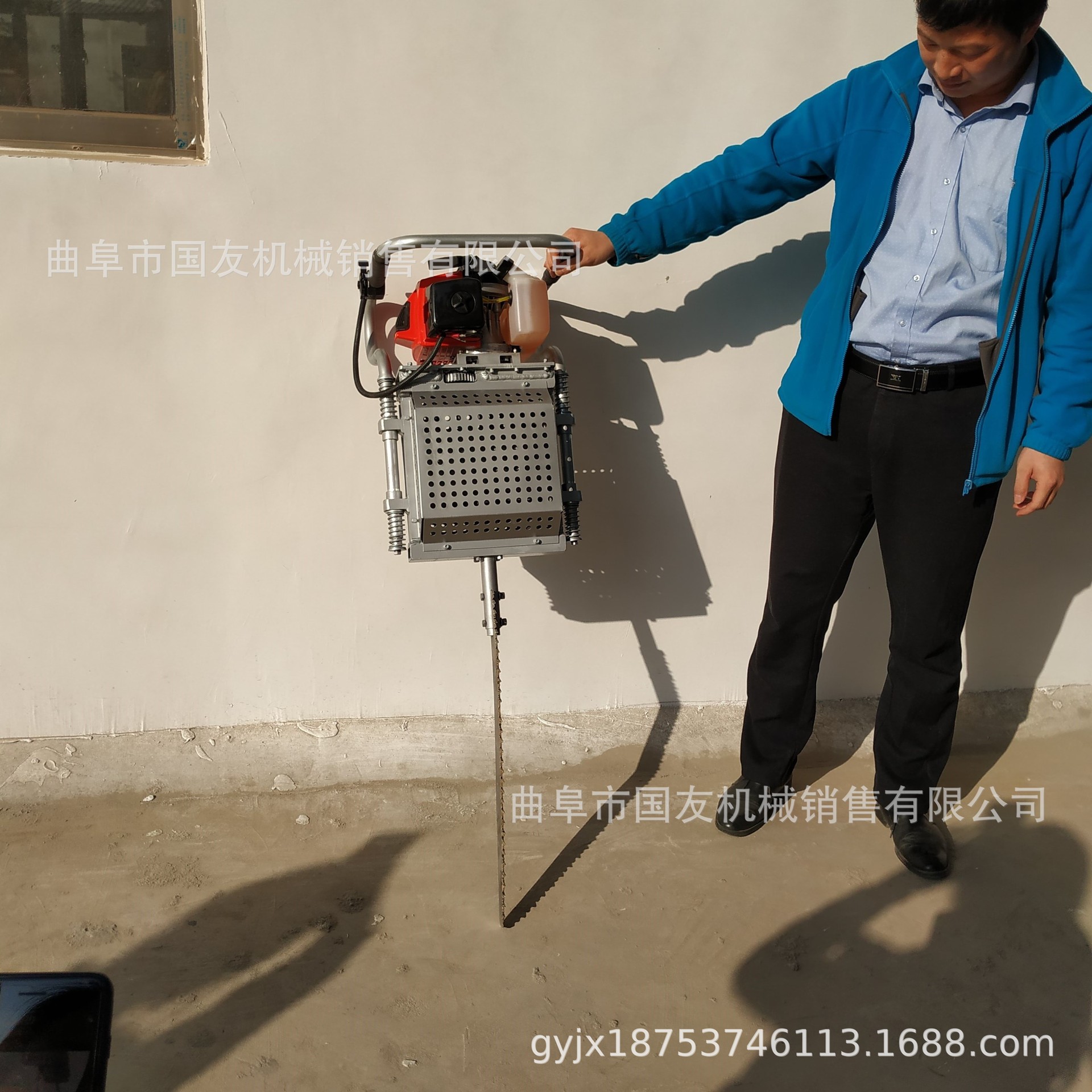 合金锯齿挖树机厂家 小型手提式汽油挖树机 1分钟小树苗起球机