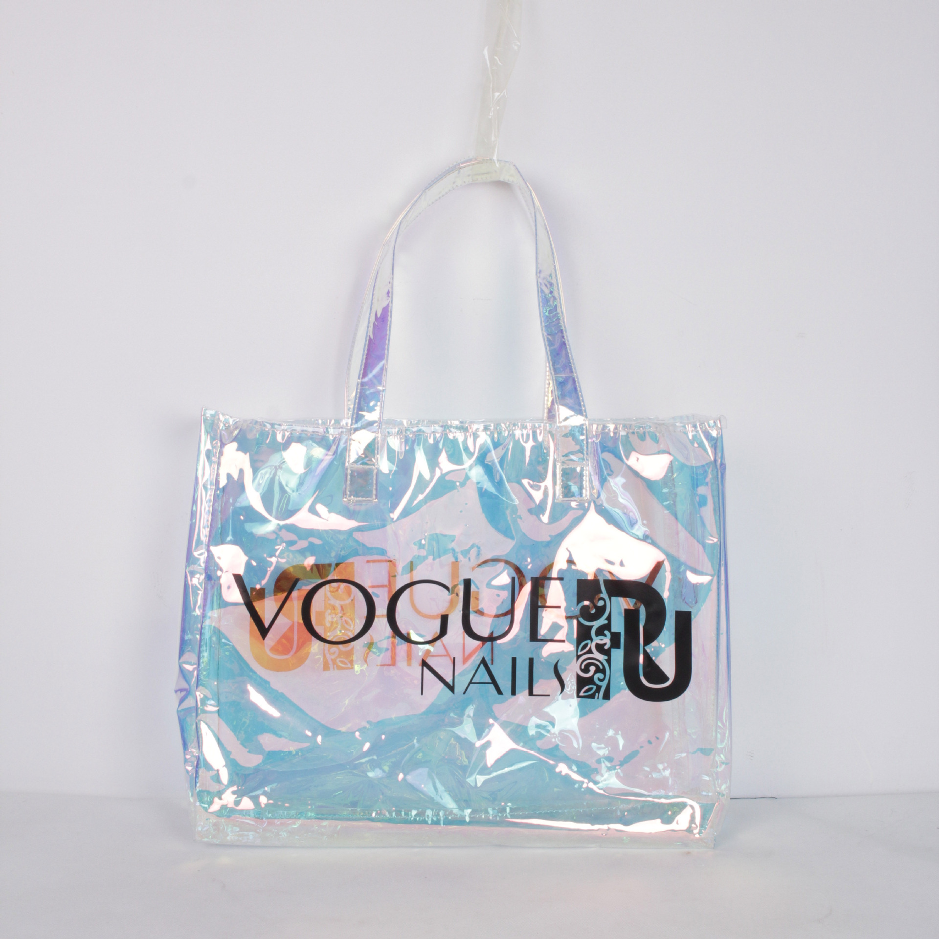Large-Capacity Environmentally Friendly Shopping Bag Laser Jelly Bag Shoulder Bag for Women Fantasy Laser Pvc Handbag Net Shopping Bag