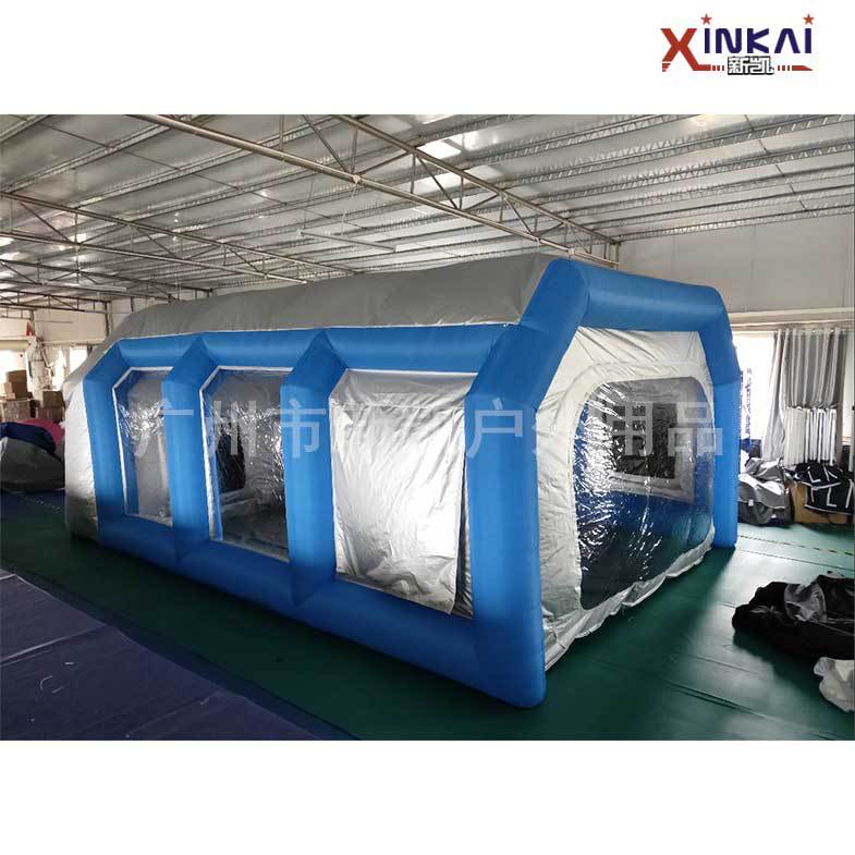 厂家直销 便携式充气喷漆房车库 无尘流通环保充气喷漆房移动车间