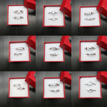 Phiên bản tiếng Hàn của cặp đôi mở miệng trực tiếp Ngày cưới Valentine cặp đôi lựa chọn màu sắc và màu sắc nam nữ đặt nhẫn kim cương Nhẫn