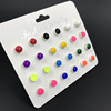 Fashionable retro earrings, set, suitable for import, 12 pair