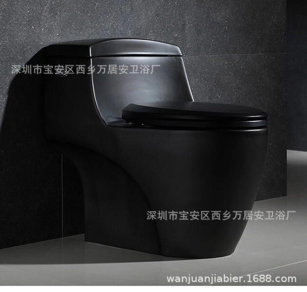 Matte black personality originality closestool European style adult household pedestal pan Injection Siphon pump closestool wholesale