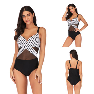 New fattening and enlarged size swimsuit conservative slim swimsuit 