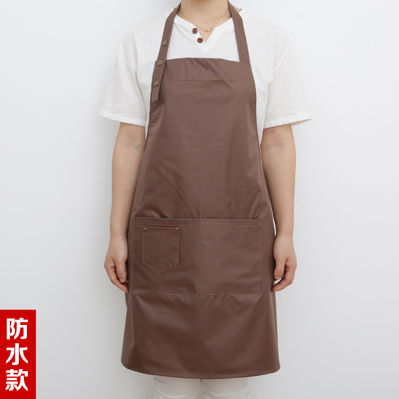 Simple hogar nórdico logotipo personalizable delantal impermeable cocina de las mujeres de cocina a prueba de aceite mono hombres y mujeres ropa de trabajo