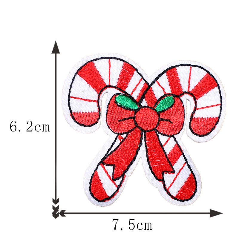 Hot-selling Christmas series embroidered fabric patch cartoon Christmas reindeer snowflake patch shiny embroidery badge wholesale iron-on