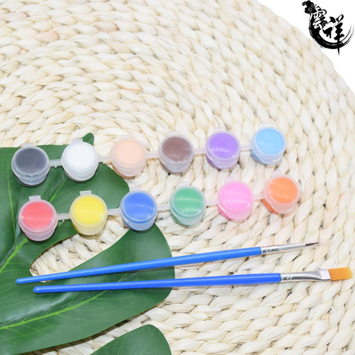 Watercolor Paint 2ml 12 Colors 6-Pack Paint Set DIY Ceramic Graffiti Gypsum Painting Art Supplies 