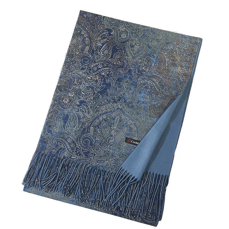 新款秋冬仿羊绒围巾 简约时尚欧美印花围巾舒适装饰搭配披肩|ms