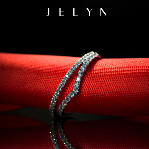 925 sterling silver plated 14K gold ring Japanese and Korean row diamond ultra-narrow zirconium diamond thin women's rose gold ring ring tail ring