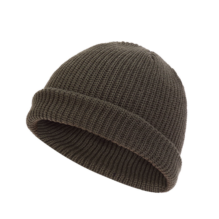 Hombres Estilo Simple Color Sólido Prensado Gorro De Lana display picture 10