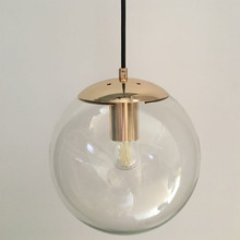 北歐透明玻璃球燈具現代創意極簡餐廳吧台燈網紅泡泡球單頭小吊燈