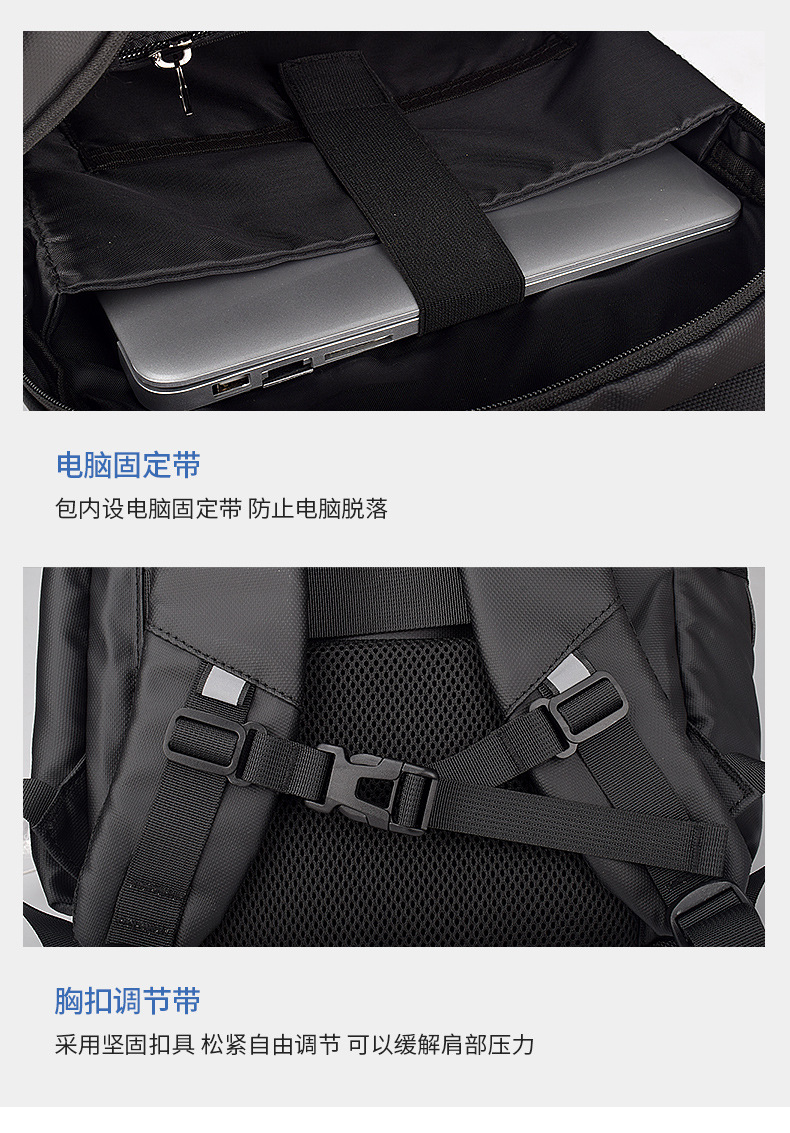 Backpack, laptop bag, anti-theft and waterproof, schoolbag for boys and girls, casual business, large capacity 15.6 inches undefined