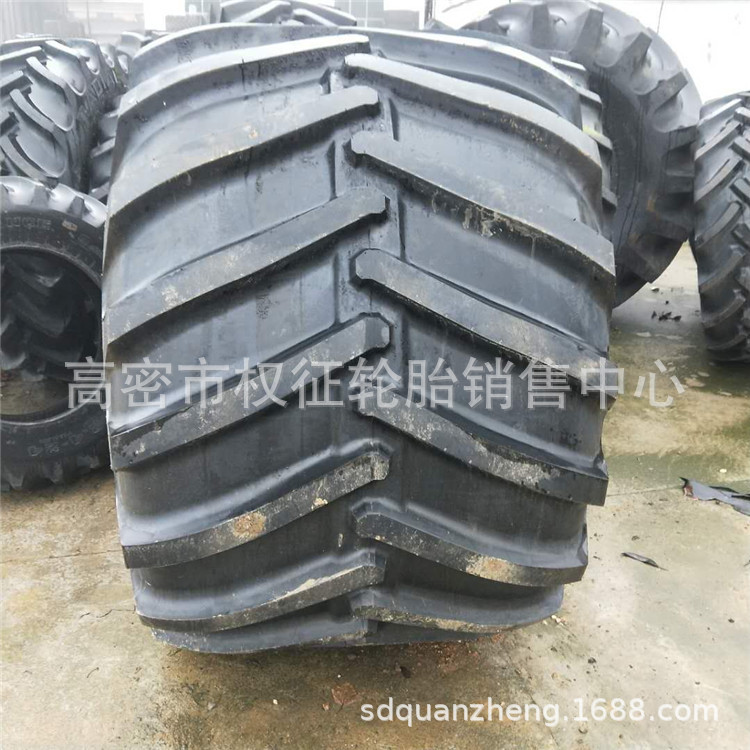 现货供应自卸车轮胎66X43.00-25宽基悬浮防下陷林业人字花