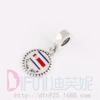 Nydila Panjia S925 Silver Bead 19 Summer Costa National Flag Pendant