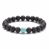 Organic bracelet for beloved, turquoise crystal with amethyst natural stone