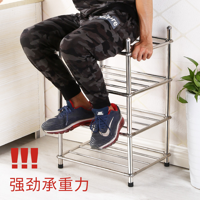 Engrosamiento de acero inoxidable de almacenamiento de la cocina baño lavabo rack dormitorio multi-capa de almacenamiento de piso rack