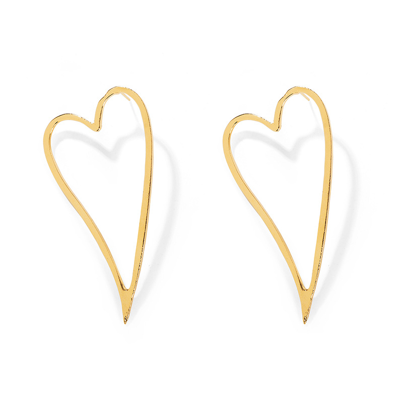 Korean Simple Heart-shape Earrings Set display picture 8