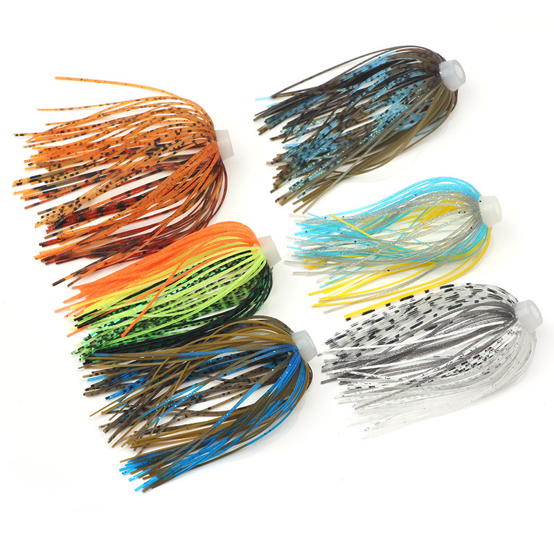 Luya fake bait bearded DIY modified accessories silicone wire lead hook silicone skirt hook bait fish bass jigs Luya fake bait bearded DIY modified accessories silicone wire lead hook silicone skirt hook bait fish bass jigs