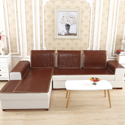 夏季麻将凉席沙发垫 布艺沙发垫竹凉席  麻将席沙发垫厂家批发|ms