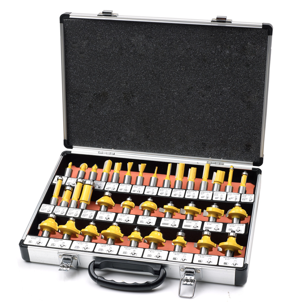 35-Piece Woodworking Milling Cutter